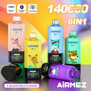airmez fox 6 in 1 140k puffs multiple flavours disposable vape