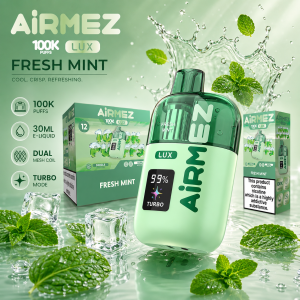 AiRMEZ Lux 100K Fresh Mint 30 ml z Dual Mesh Coil i trybem Turbo