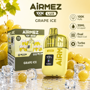 AiRMEZ Lux 100K Grape Ice 30 ml z Dual Mesh Coil i trybem Turbo