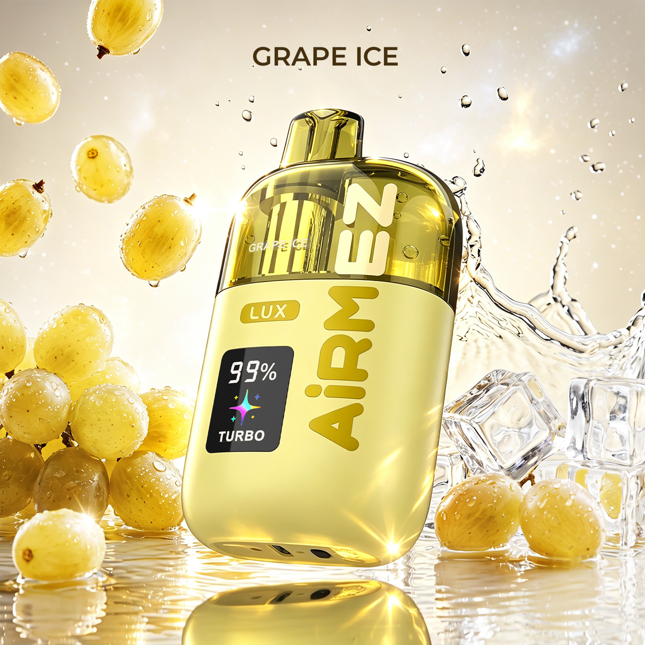 AiRMEZ Lux 100K Grape Ice z winogronami i chłodnym lodowym akcentem