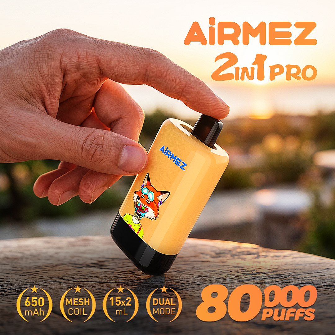AiRMEZ Fox 2in1 Pro 80K – 30 ml, Mesh Coil i akumulator 650 mAh