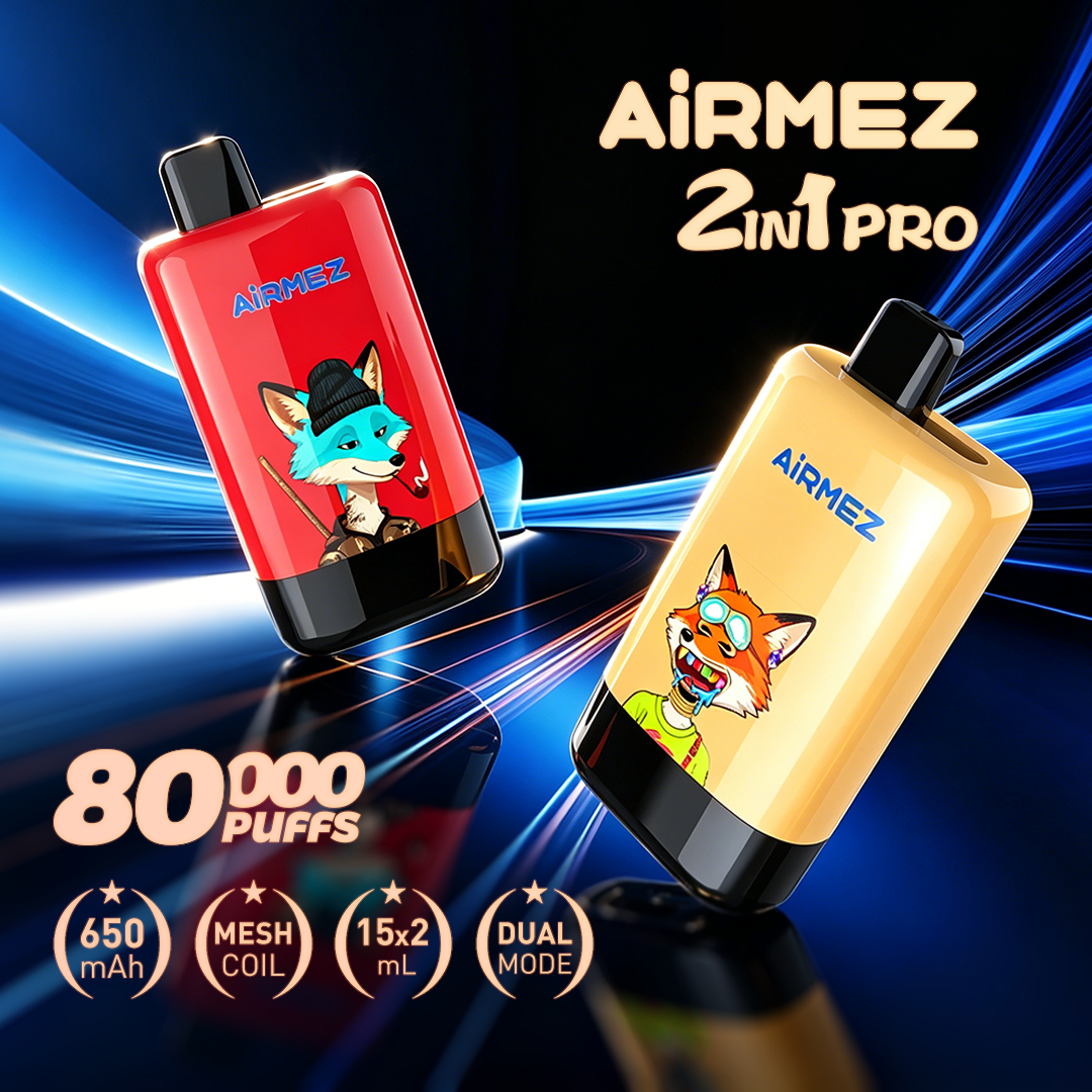 AiRMEZ Fox 2in1 Pro 80K – system dwóch smaków, 30 ml i Mesh Coil