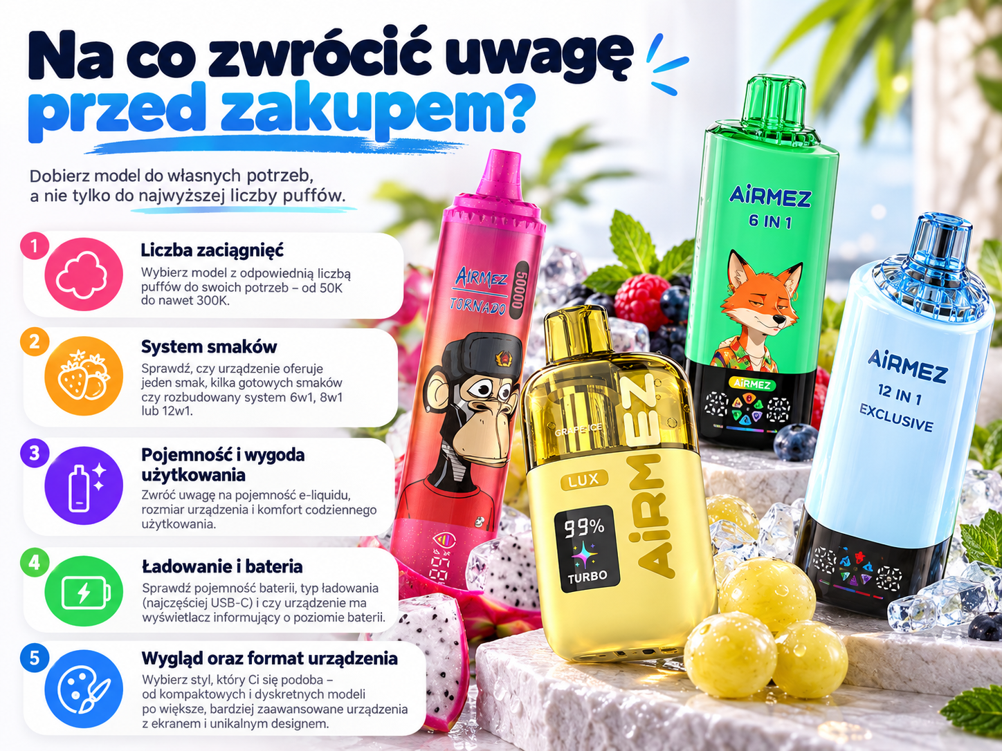 Na co zwrócić uwagę przy wyborze modelu AiRMEZ od 50K do 300K